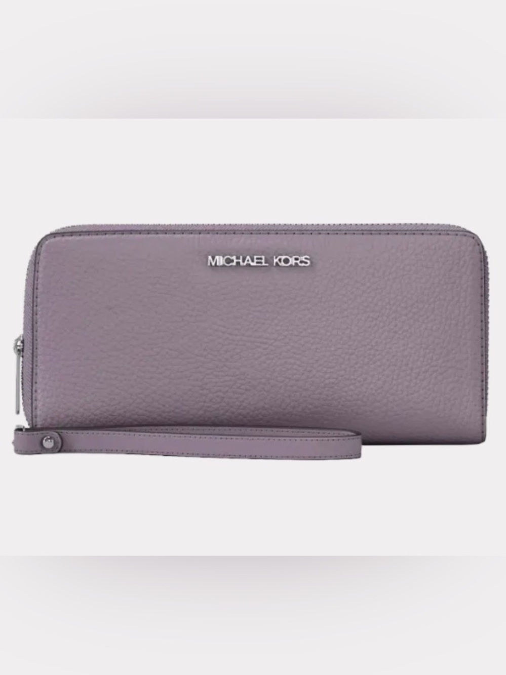 Michael Kors Large Pebbled Leather Continental Wallet in Lilac